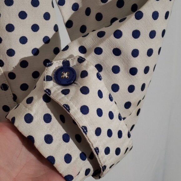 Classic style Tommy Hilfiger retro inspired polka dot trench coat size small - Picture 6 of 12